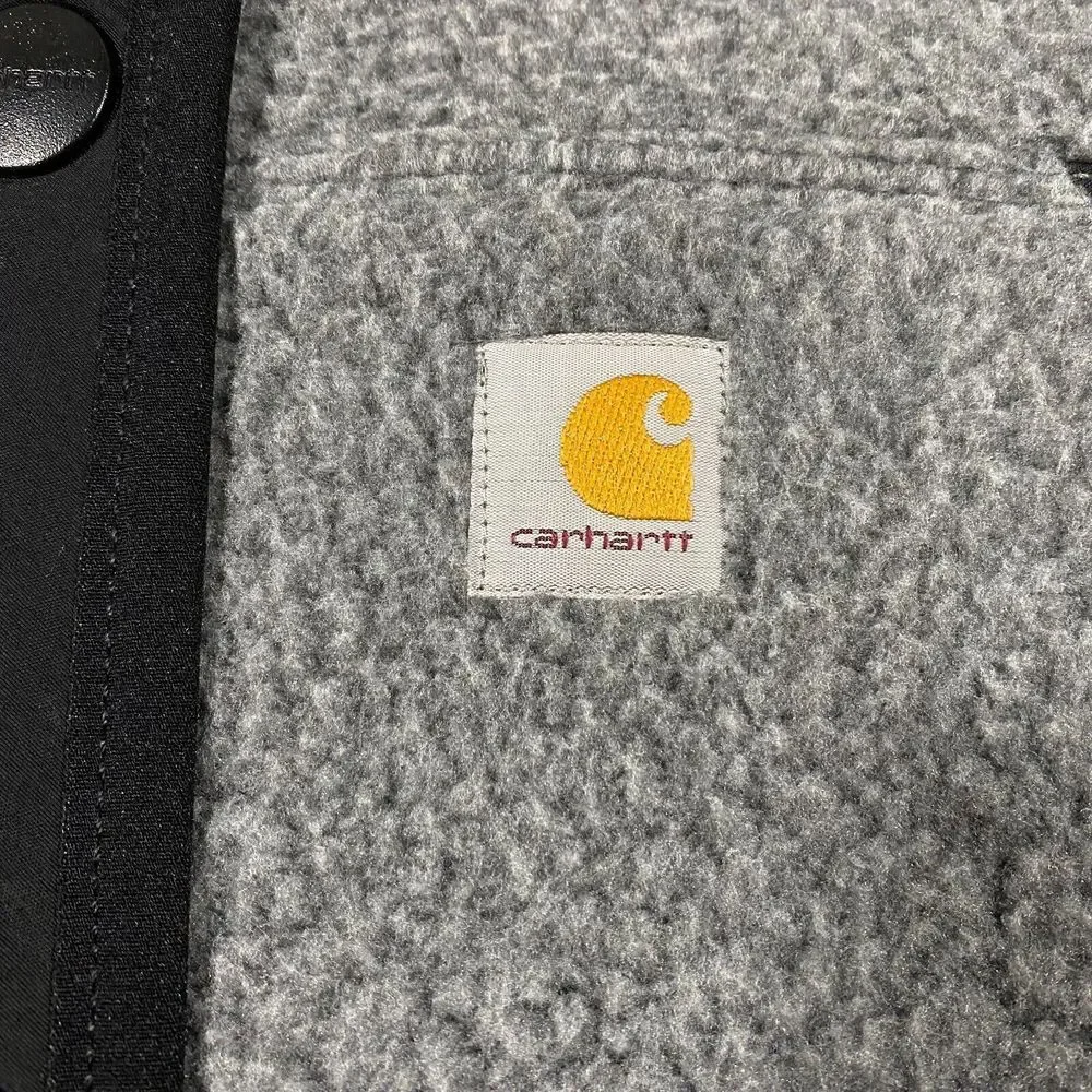 Carhartt Sherpa Fleece Snap Front Vest Womens Small S Relaxed Fit Gray Black NWT - Picture 8 of 16